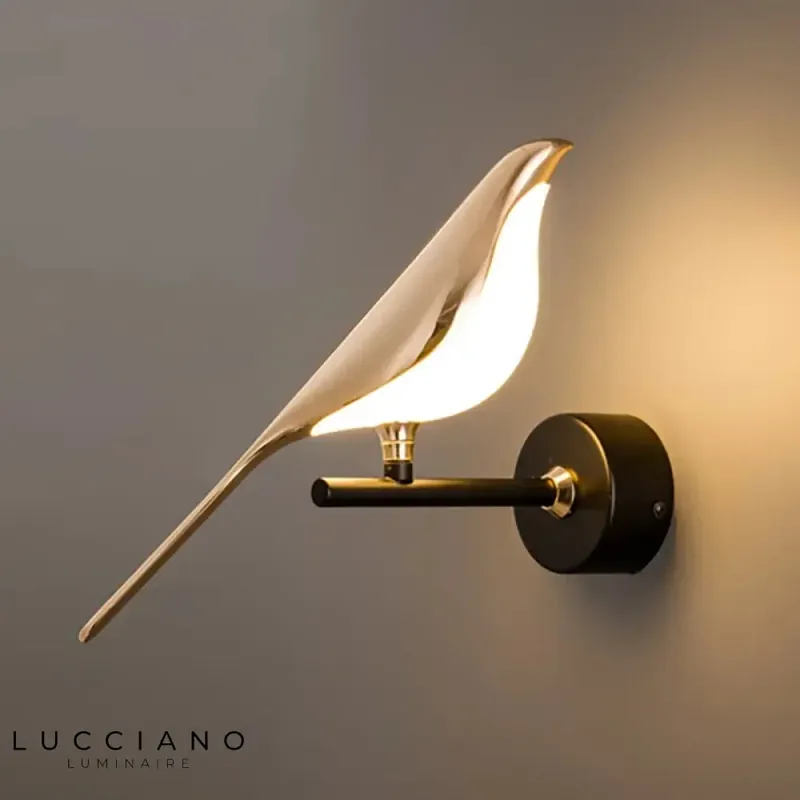 Golden Bird lampe design métal rotative contemporaine