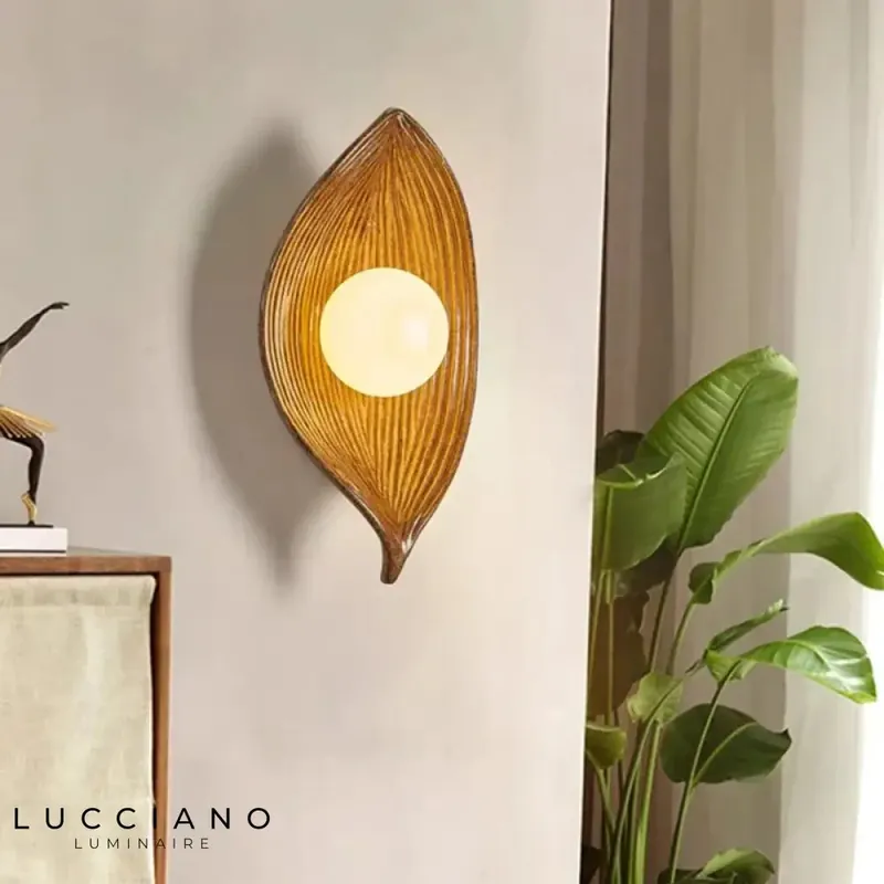 Applique murale artistique lumineuse design feuille