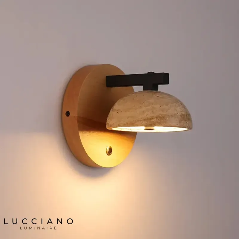 Applique murale LED pierre naturelle scandinave élégante